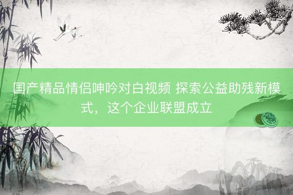 国产精品情侣呻吟对白视频 探索公益助残新模式，这个企业联盟成立