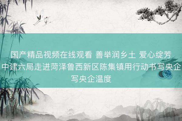 国产精品视频在线观看 善举润乡土 爱心绽芳华｜中建六局走进菏泽鲁西新区陈集镇用行动书写央企温度