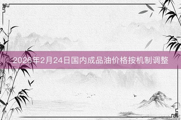 2026年2月24日国内成品油价格按机制调整