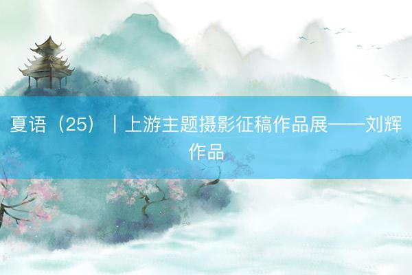 夏语（25）｜上游主题摄影征稿作品展——刘辉作品