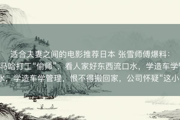 适合夫妻之间的电影推荐日本 张雪师傅爆料：张雪早年在本田、雅马哈打工“偷师”，看人家好东西流口水，学造车学管理，恨不得搬回家，公司怀疑“这小孩不像好人”