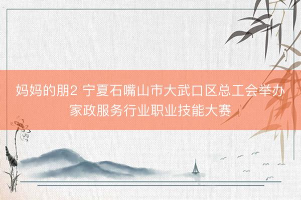 妈妈的朋2 宁夏石嘴山市大武口区总工会举办家政服务行业职业技能大赛