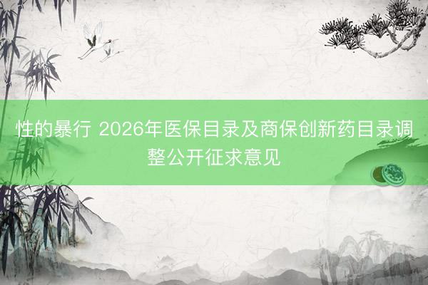 性的暴行 2026年医保目录及商保创新药目录调整公开征求意见