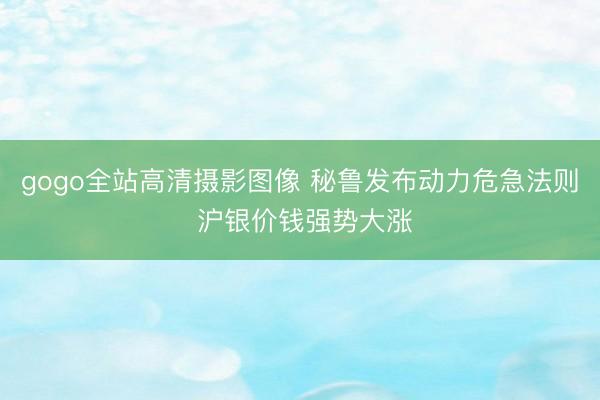 gogo全站高清摄影图像 秘鲁发布动力危急法则 沪银价钱强势大涨