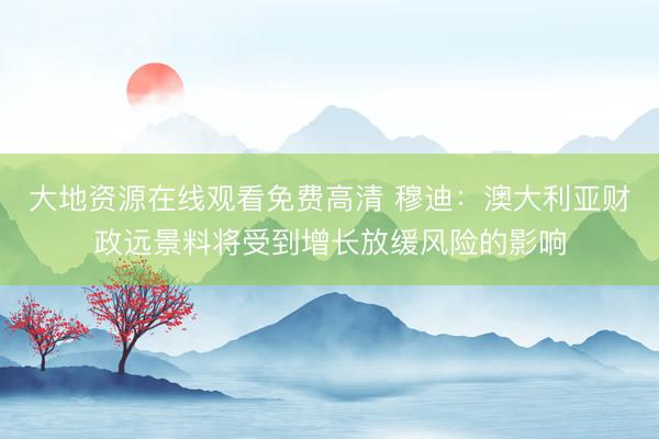 大地资源在线观看免费高清 穆迪：澳大利亚财政远景料将受到增长放缓风险的影响
