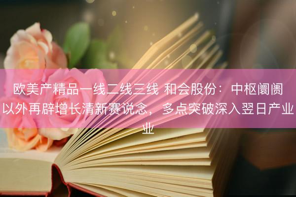 欧美产精品一线二线三线 和会股份：中枢阛阓以外再辟增长清新赛说念，多点突破深入翌日产业