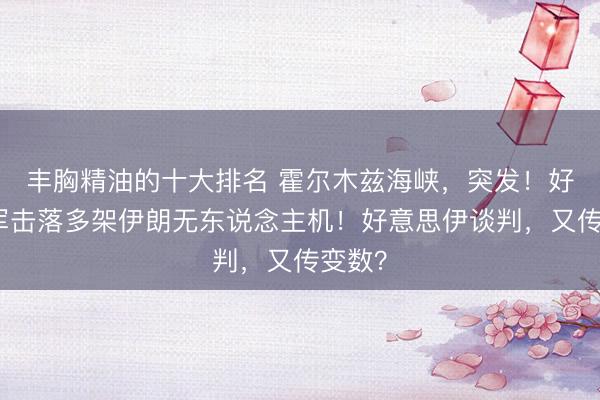 丰胸精油的十大排名 霍尔木兹海峡，突发！好意思军击落多架伊朗无东说念主机！好意思伊谈判，又传变数？