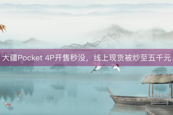 大疆Pocket 4P开售秒没，线上现货被炒至五千元