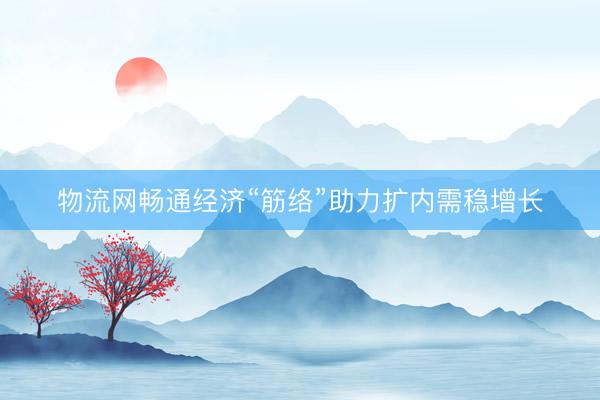 物流网畅通经济“筋络”助力扩内需稳增长